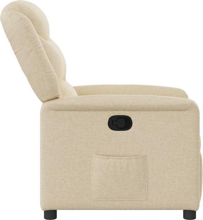 Immagine prodotto VidaXL Poltrona massaggiante in tessuto crema poltrona massaggiante TV poltrona con funzione massaggio