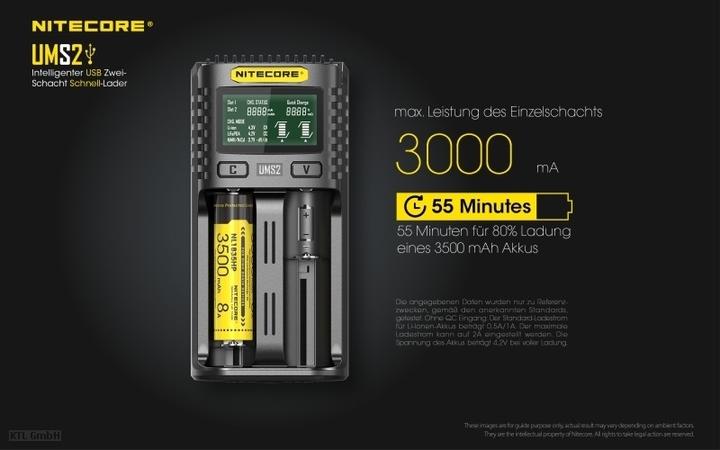 Immagine prodotto Nitecore UMS2 (1 pz., AAA, AA, Caricabatterie senza batteria)