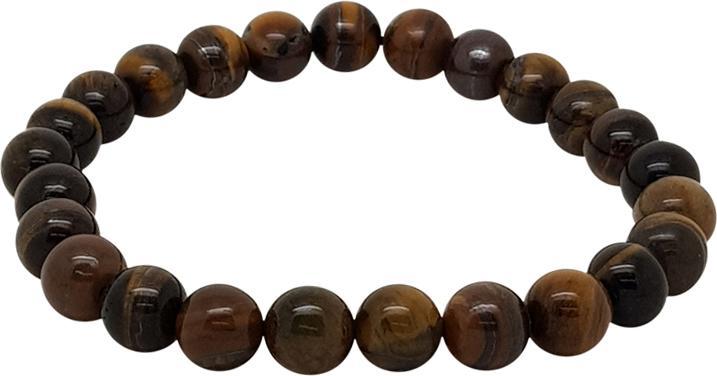 Immagine prodotto Leyda Bracciale Uomo Occhio di Tigre Marrone (20 cm, Pietra)