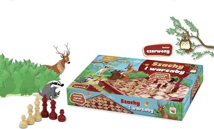 Actual product image Magiera Chess And Checkers Fabulous Animal World, 25 x 25 cm (Polish)