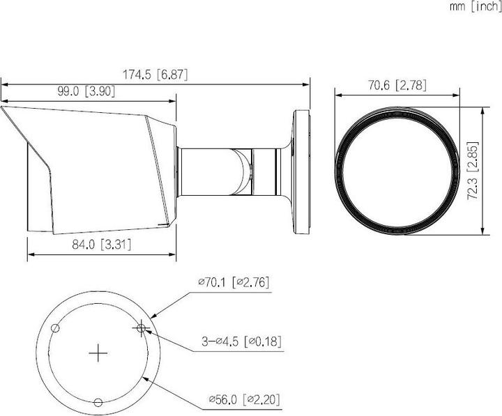 Actual product image Dahua CAMERA HDCVI 1080P IR BULLET/HAC-HFW1200T-0280B-S6 (1920 x 1080 Pixels)