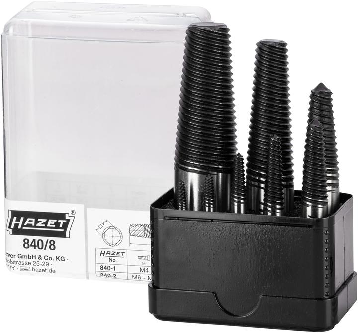 Produktbild HAZET Schraubenausdreher Satz 840/8 ∙ Anzahl Werkzeuge: 8