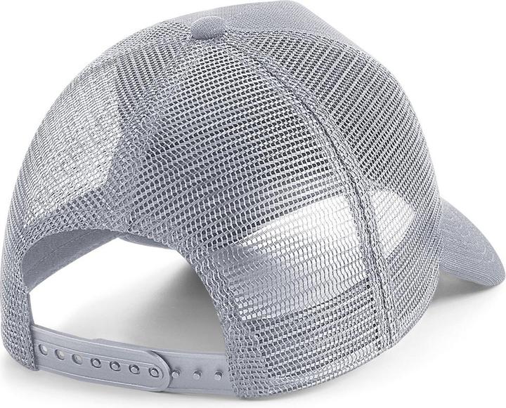 Actual product image Beechfield Microknit trucker cap with snapback (One size)