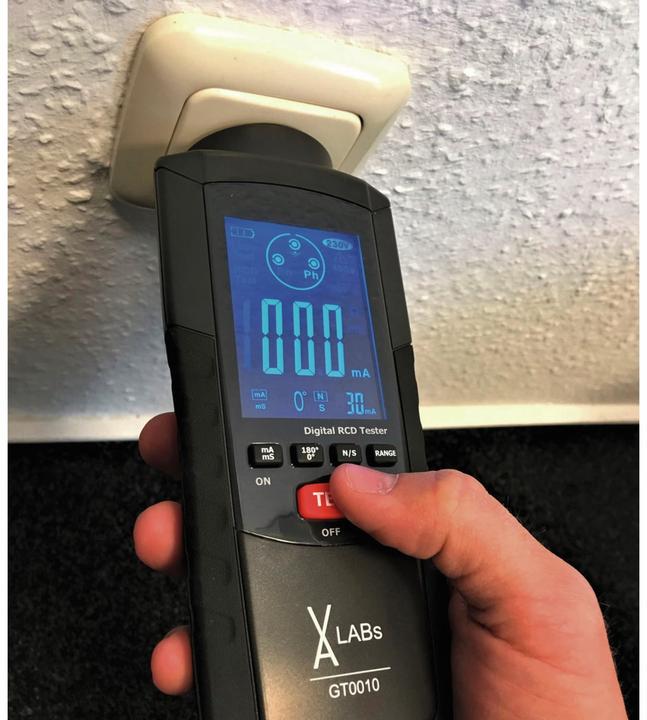 Immagine prodotto Tester RCD GT0010, LABs 195 - 253 V AC