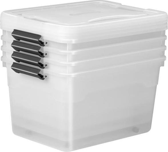 Immagine prodotto Juskys Set di scatole portaoggetti con coperchio (45 l)