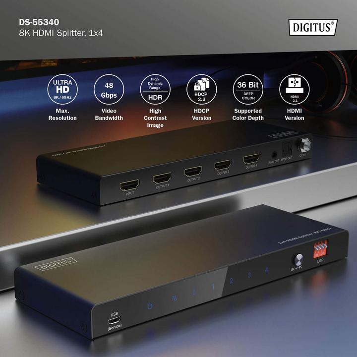 Immagine prodotto Digitus Splitter HDMI 8K, 1x4