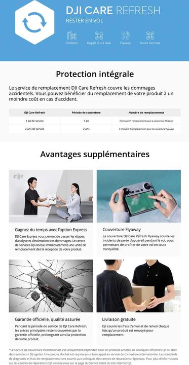 Immagine prodotto DJI Care Refresh ( Air 3S) 1 anno (carta) (24 mesi, Sostituzione, Prevenzione degli incidenti)
