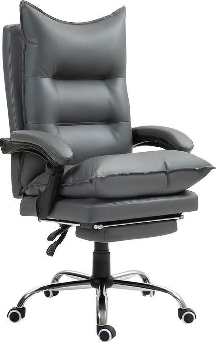 Immagine prodotto Swisshandel24 Bürostuhl mit Liegefunktion, ergonomisch Schreibtischstuhl Drehstuhl Dunkelgrau