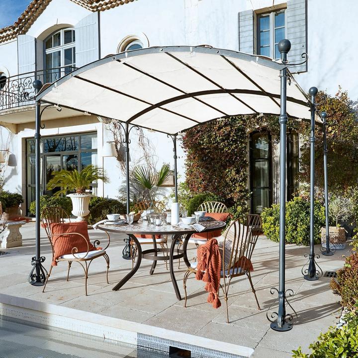 Produktbild Loberon Pergola (2. Wahl) Kattles grau/weiss (3.60 m)