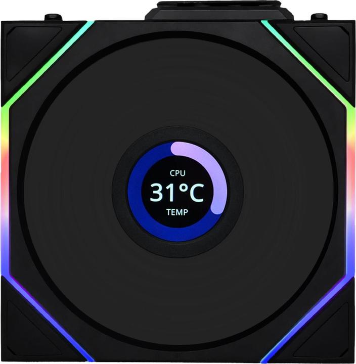 Image du produit Lian-Li UNI FAN TL Wireless LCD Lüfter, ARGB, PWM, 3er-Pack inkl. Controller - Reverse Blade, 120mm (120 mm, 1 x)