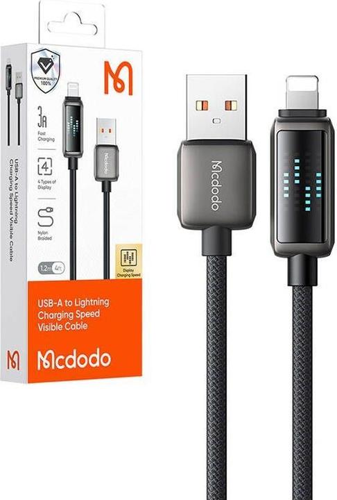 Image du produit Mcdodo CA-5250 LED Display Câble de données USB-A vers Lightning 1.2m (1.20 m, USB 2.0)
