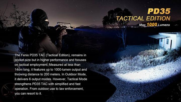 Actual product image Fenix Pd35 Tac (13.70 cm, 1000 lm)