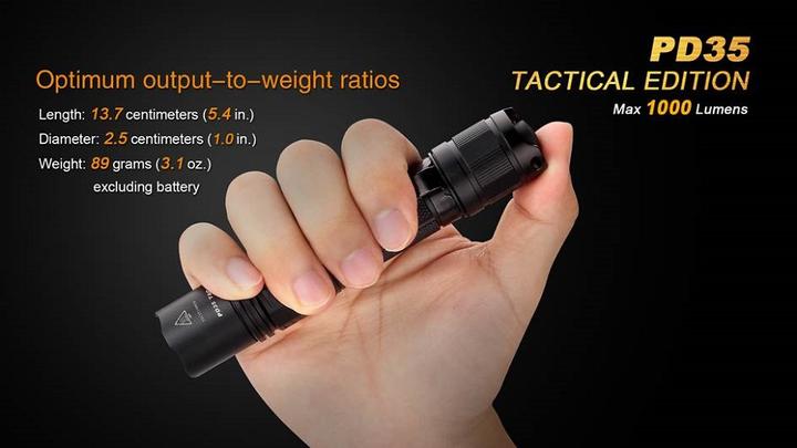 Actual product image Fenix Pd35 Tac (13.70 cm, 1000 lm)