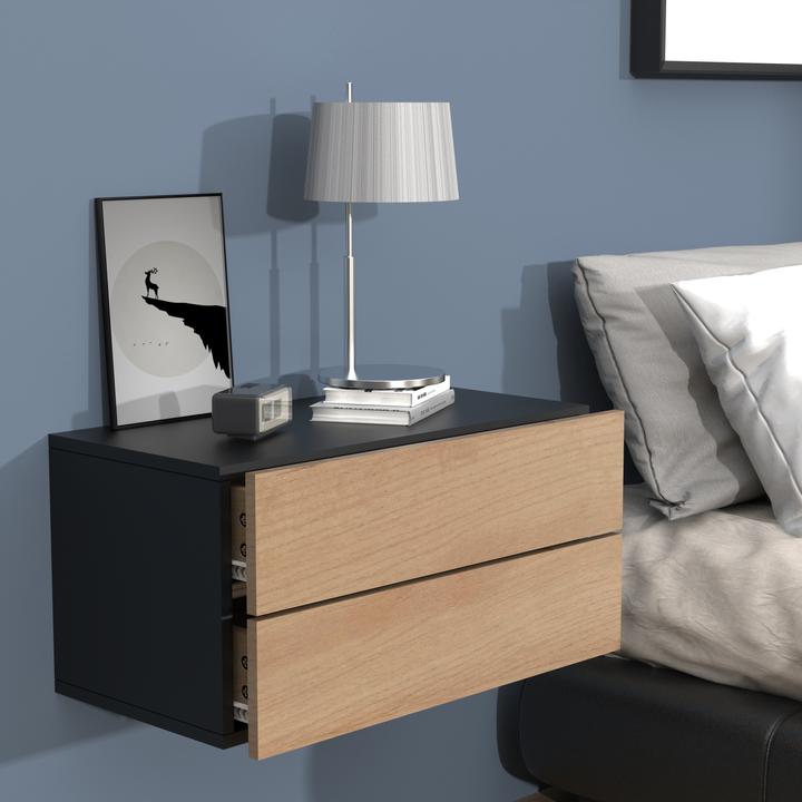 Produktbild VCM Holz Wandschublade Nachtschrank Wandboard Schublade Konsole Nachttisch Usal L 60 cm (60 x 32 x 32 cm)