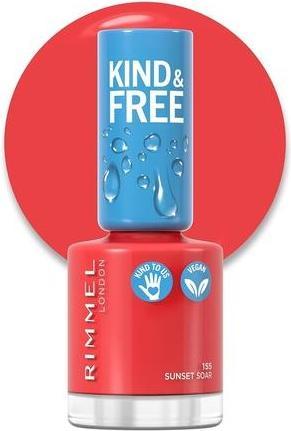Immagine prodotto Rimmel London RIMMEL Kind & Free Clean Smalto per unghie lakier do paznokci 155 Sunset Soar 8ml (155 Sunset Soar, Smalto)