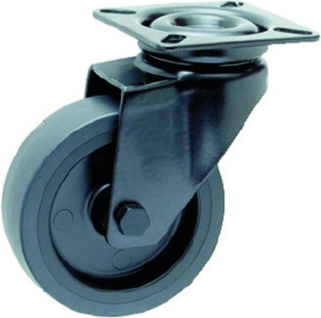 OK-Line Roulettes pivotantes 75 mm, noir, 60 kg