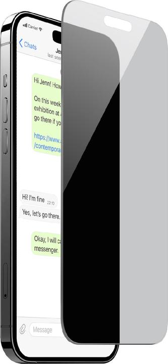 Actual product image Puro Privacy Tempered Glass for iPhone 16 / iPhone 15 (1 Piece, Apple iPhone 15, Apple iPhone 16)