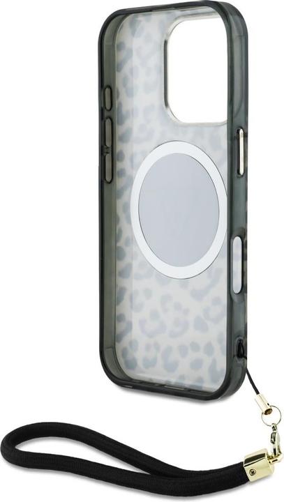 Productafbeelding Guess HC IML Luipaard Driehoek Snoerband MagSafe Case voor iPhone 16 Pro - Bruin (Apple iPhone 16 Pro)