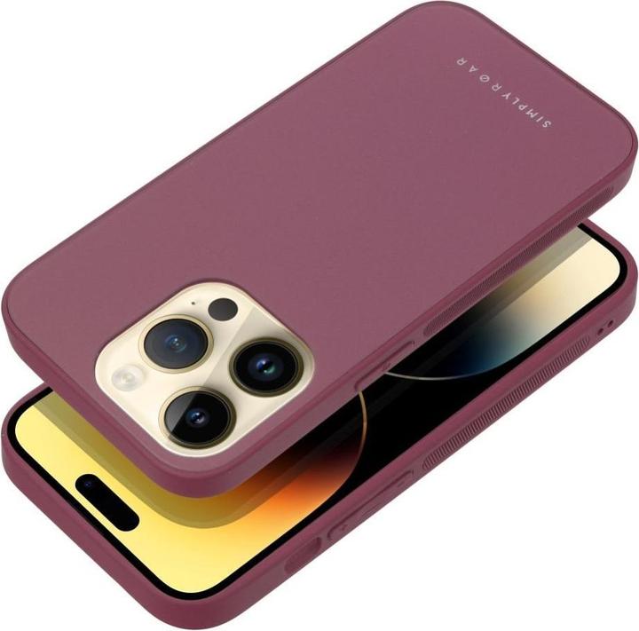 Actual product image Roar SM Matte Glass Case iPhone 14 wine red (Apple iPhone 14)