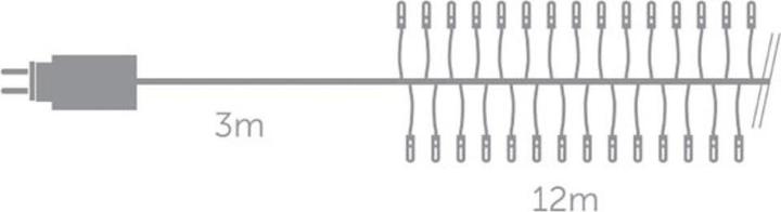 Light Creations Spinlight LED - 12 m - 1020 warmwei?e Lampen - schwarzes Kabel - Modulator - 31V (12 m)