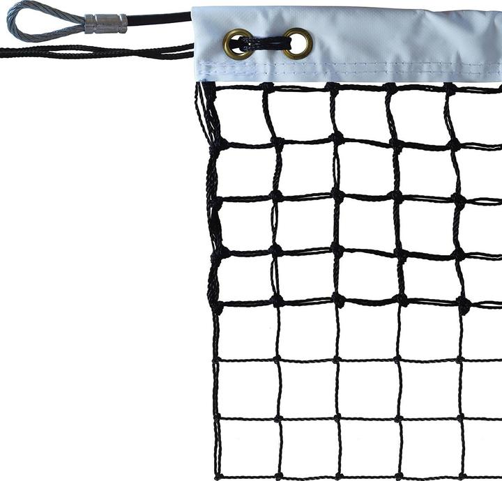 Actual product image Sporti 2mm 45 mesh double-stranded wired tennis net on 6 rows