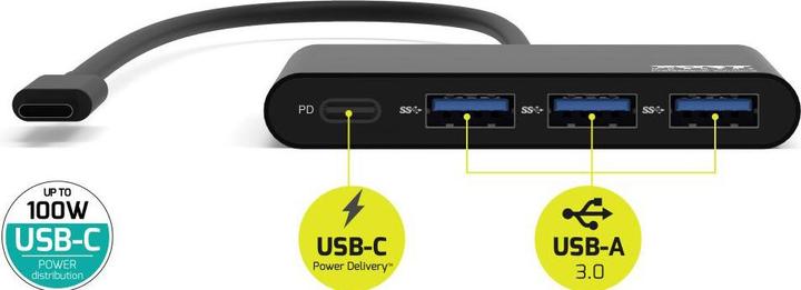 Image du produit Port Designs Hub USB-C (USB-C, 3 Ports)