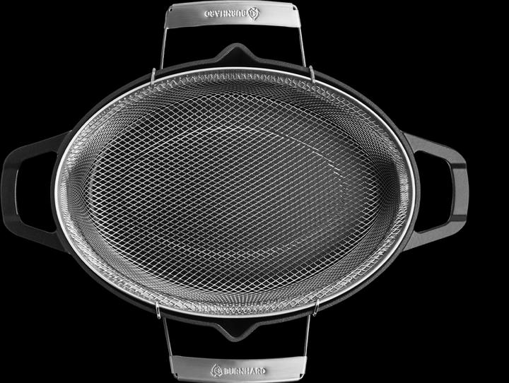 Image du produit Burnhard Rôtissoire en fonte avec panier à friture (Cocotte + faitout, Fonte)