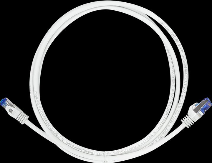 Image du produit LogiLink Câble patch Ultraflex, Cat.6A, S/FTP, 1,0 m, blancá (S/FTP, CAT6a, 1 m)