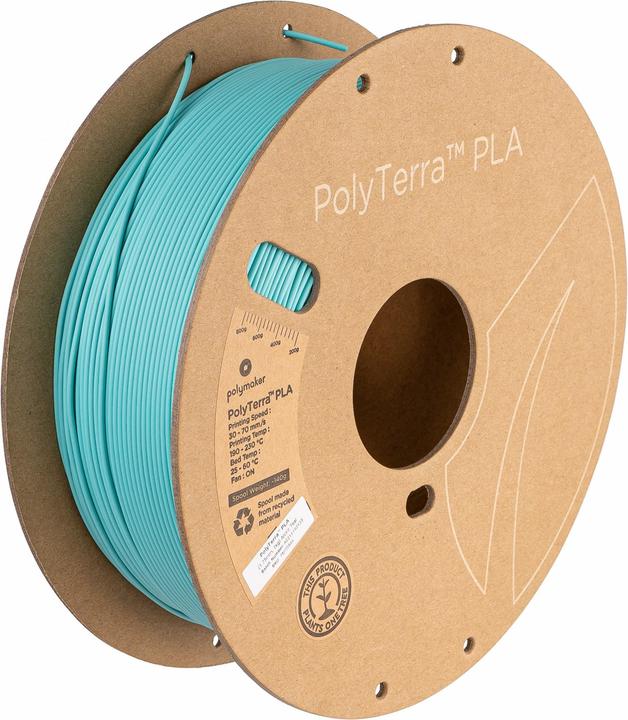 Image du produit Polymaker PolyTerra (PLA, 1.75 mm, 1000 g, Turquoise)