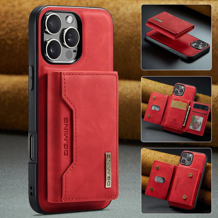 Actual product image Dg.Ming iPhone 12 / 12 Pro - Etui, Leder-Optik, Kartenfach & Magnetverschluss, Rot (Apple iPhone 12 Pro, Apple iPhone 12)