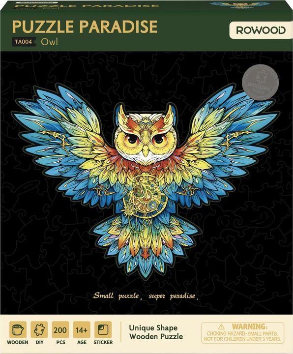 Produktbild Robotime Holzpuzzle 'OWL' (200 Teile)