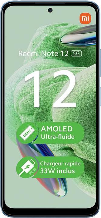 Actual product image Xiaomi Redmi Note 12 6/256GB 5G blue EU (256 GB, Ice Blue, 6.67", Dual SIM, 5G)