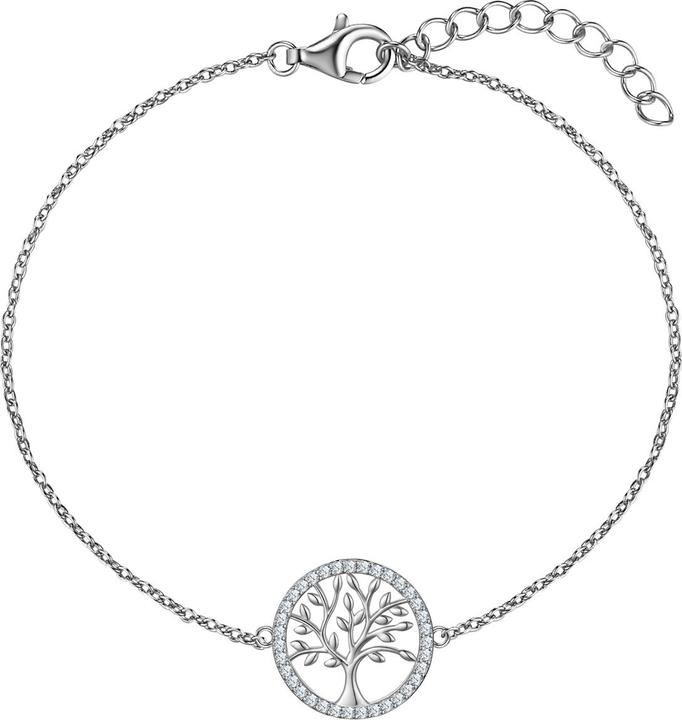 Rafaela Donata Damen Armband Lebensbaum Sterling Silber - 35524 (17 cm, Sterling Silber)
