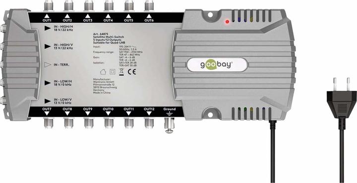 Actual product image Goobay Satellite multi-switch 5 inputs/12 outputs (Multi switch)