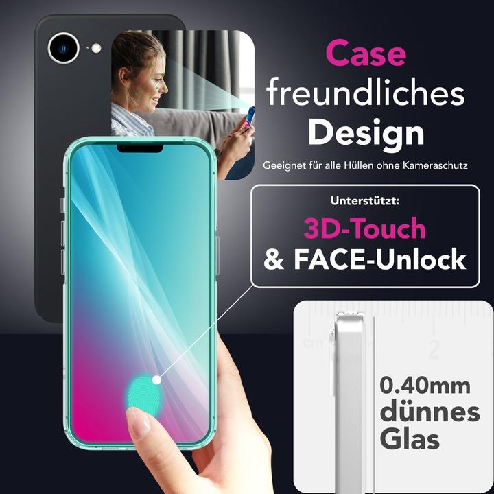 Produktbild Nalia ArmorGlassX - 2x Display Schutzglas - Full Screen Protection 9H Tempered Glass (1 Stück, Apple iPhone 16e)