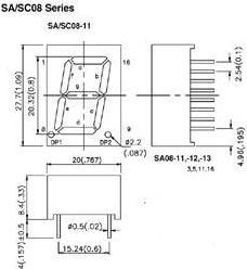Image du produit Velleman 20mm Single-Digit Display Anode commune jaune (Écran)