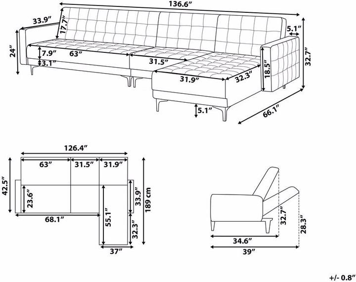 Produktbild Beliani Aberdeen (Bettsofa)