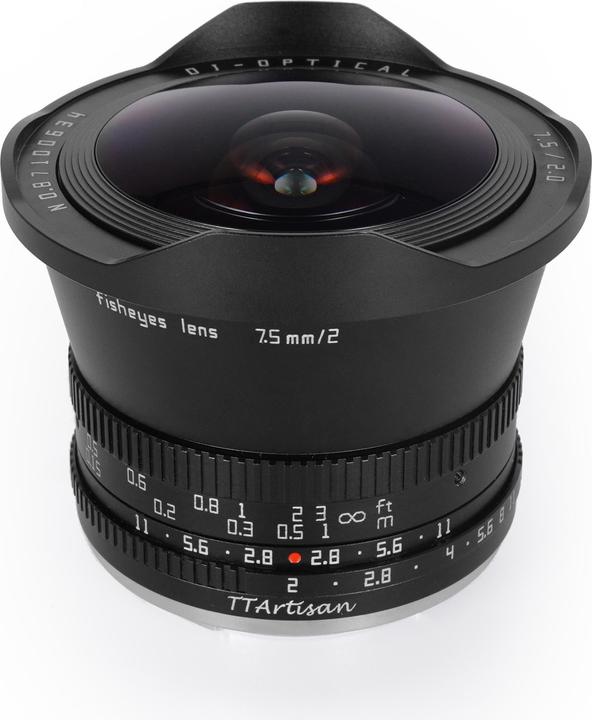 Actual product image TTArtisan 7.5 mm, f/2.0 (Sony E, APS-C / DX)