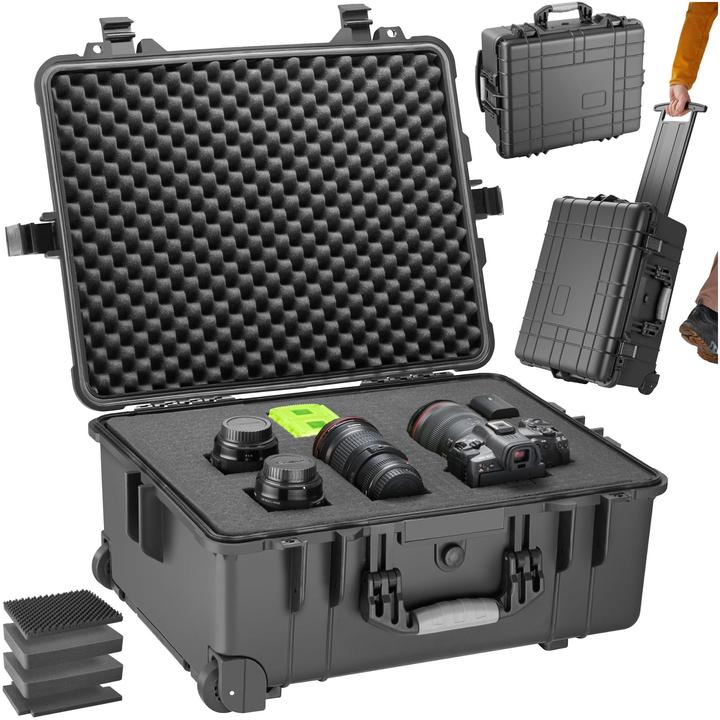 Produktbild tectake Transportkoffer rollbar mit Teleskopgriff (2 Teile)