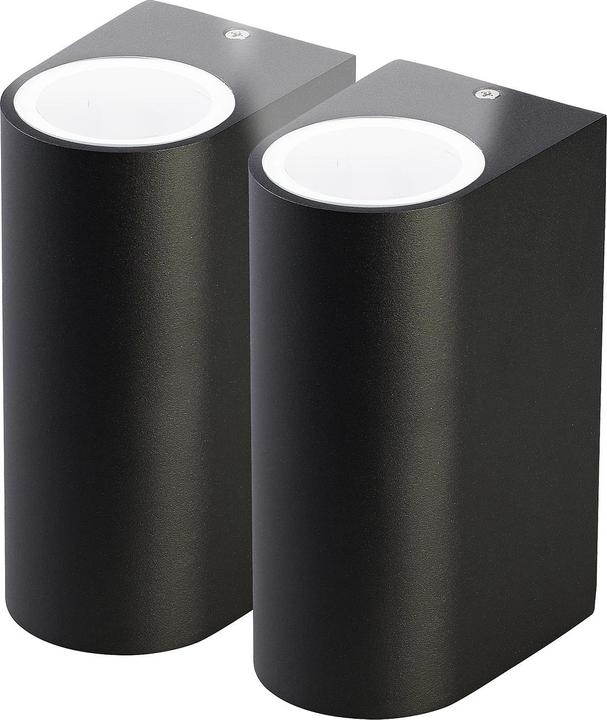 Produktbild Lunartec 2er-Set Runde LED-Wandleuchte (GU10, IP44)