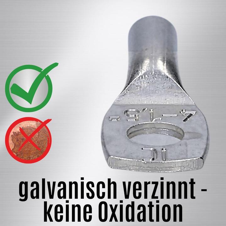 Produktbild Kalitec 10 Stück HR1-4 Handelsübliche Rohrkabelschuhe 1,0-1,5mm² M4 I ohne Sichtloch I Made in Germa