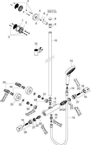 Immagine prodotto hansgrohe HG Semitubo CROMA SELECT S MULTI DN 15 bianco/cromo