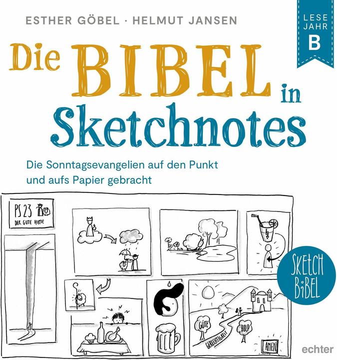 Actual product image Die Bibel in Sketchnotes (German, Esther Goebel, Helmut Jansen, 2023)