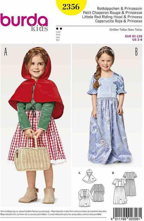 Produktbild Schnittmuster Rotkäppchen + Prinzessin