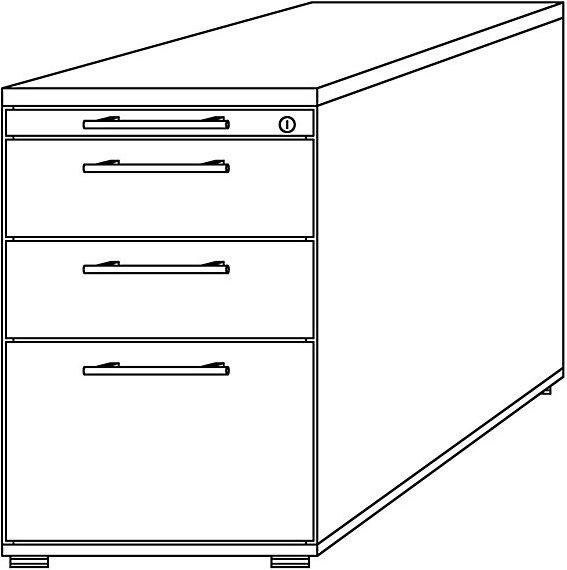 Produktbild Hammerbacher Standcontainer, höhenverstellbar