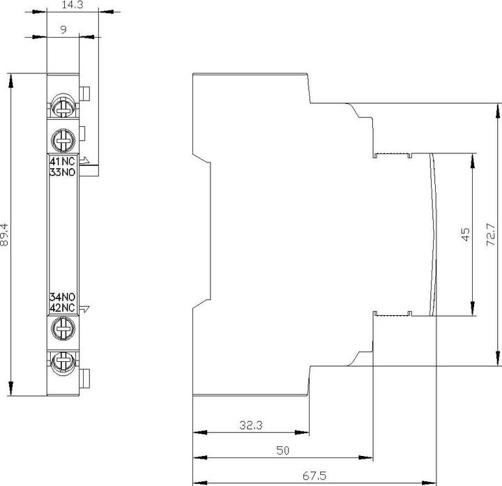 Immagine prodotto Siemens Interruttore ausiliario laterale 1S 1Ö