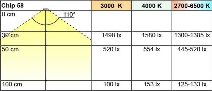 Actual product image L&S LED recessed/mounted lights chip 58 12 V (250 lm)