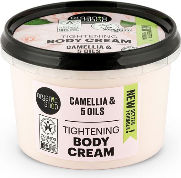 Organic Shop Organic Camellia & 5 Oils Body Cream Cream Is Japanese Camellia Body Cream 250Ml (Körpercreme, 250 ml)
