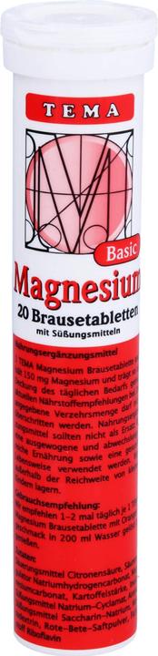 Nutritional values and ingredients AmosVital TEMA Magnesium Effervescent Tablets, 20 Tablets (20 Piece, Effervescent tablet)