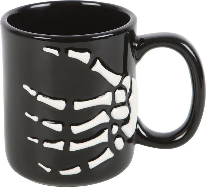 Actual product image Something Different Bats And Bones Skeleton Hand Mug (350 ml, 1 x)